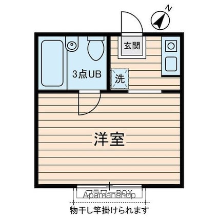 メゾン・ユマニテ[1K/16m2]の間取図