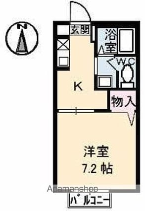 フレグランス米谷[1K/24.85m2]の間取図