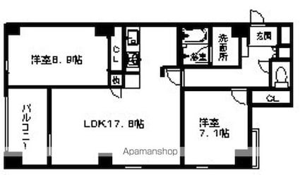 愛知県名古屋市瑞穂区瑞穂通８丁目[2LDK/73.56m2]の間取図