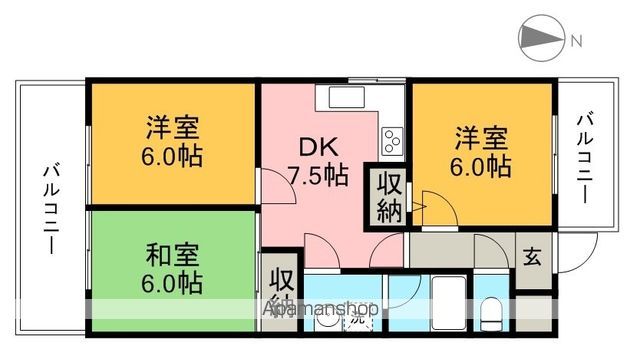 ラポール上町の間取り写真