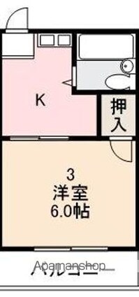 コート紙町Ⅳ[1K/19.44m2]の間取図