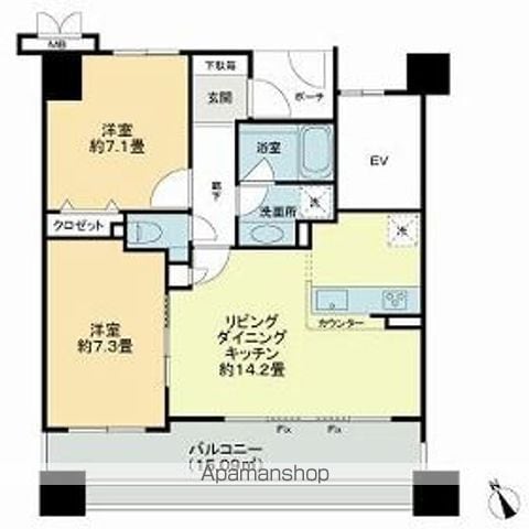 【岐阜市加納上本町のマンションの間取り】