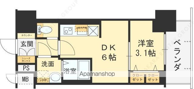 プレリス大阪今里サヴィアの間取り写真