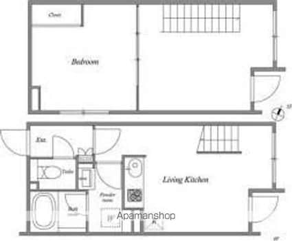 ＡＬＥＲＯ下目黒[1LDK/48.09m2]の間取図