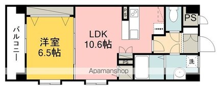 アリスト・エクラ[1LDK/42.03m2]の間取図