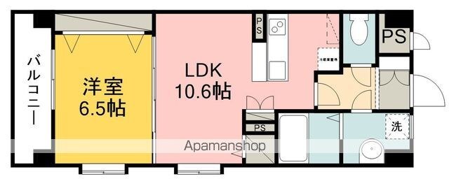 アリスト・エクラ[1LDK/42.03m2]の間取図