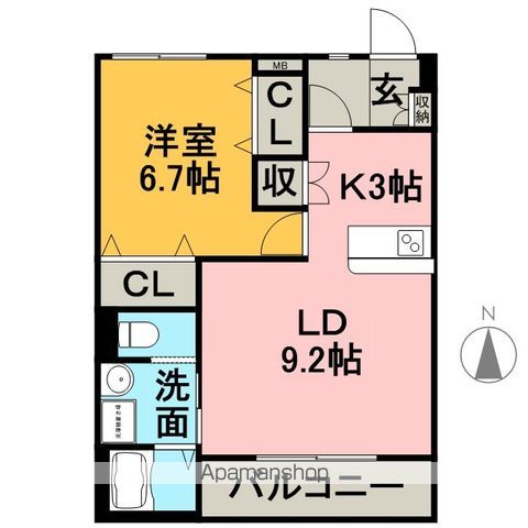 ラフィネ和合Aの間取り写真