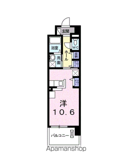 サンリットⅢ[1R/30.83m2]の間取図