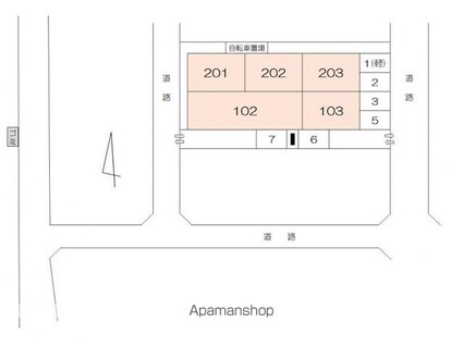 エステイトピア松縄[2DK/40m2]の配置図