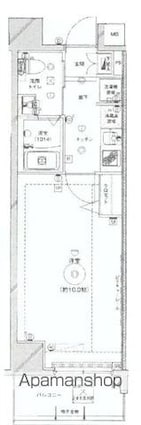ミルーナヒルズ蔵前グロース[1K/28.14m2]の間取図