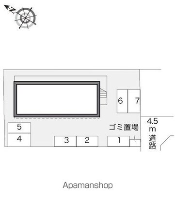 レオパレスいずみ[1K/19.87m2]の配置図