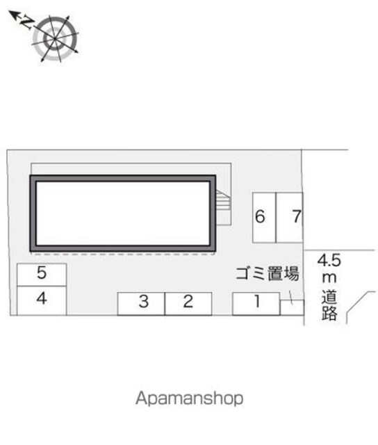 レオパレスいずみ[1K/19.87m2]の配置図