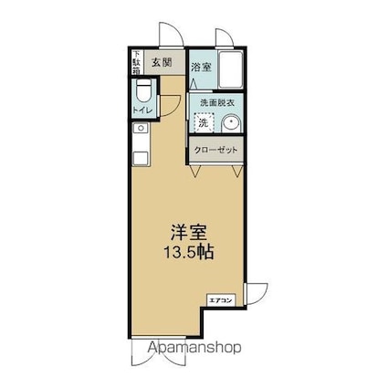 ベラ・カーサ妙見[1R/33.55m2]の間取図