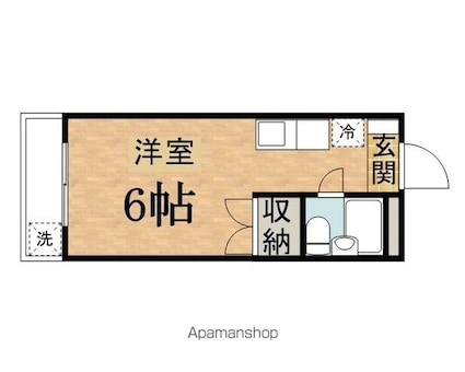 リバーサイド大塚[1R/17.39m2]の間取図