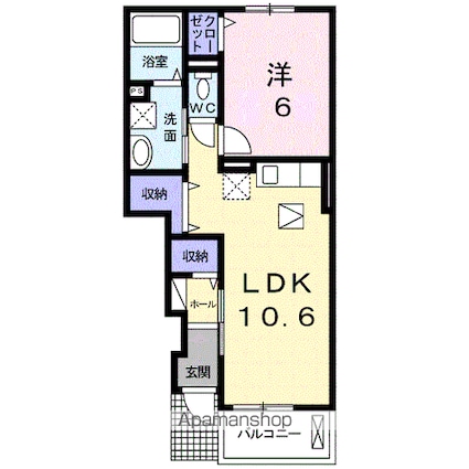 ＮＭＯＮ・ⅡＪ[1LDK/42.19m2]の間取図
