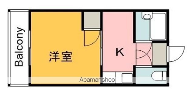 レジデンス・イン・ミユキ[1K/27.2m2]の間取図
