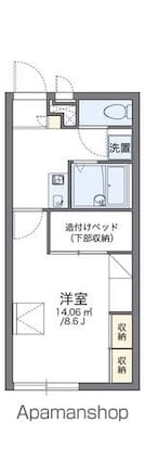 レオパレスＧａｒｄｅｎ[1K/23.18m2]の間取図