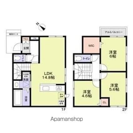 千葉県市川市大洲３丁目[3LDK/76.18m2]の間取図
