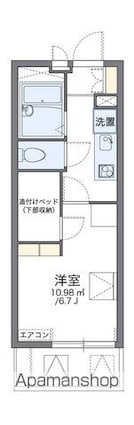 レオパレスソフィア　弐番館[1K/19.87m2]の間取図