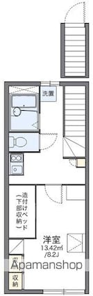 レオパレス前ヶ崎[1K/26.08m2]の間取図