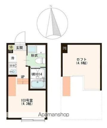 仮）春日町３丁目②ＮｅｏＡＶＡＮＤ[1R/15.39m2]の間取図