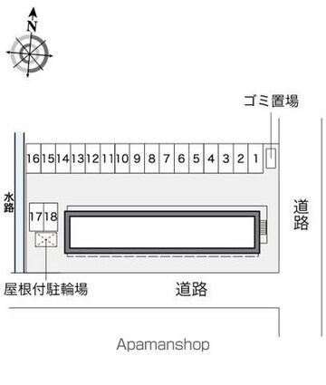 レオパレススマイル[1K/23.18m2]の配置図
