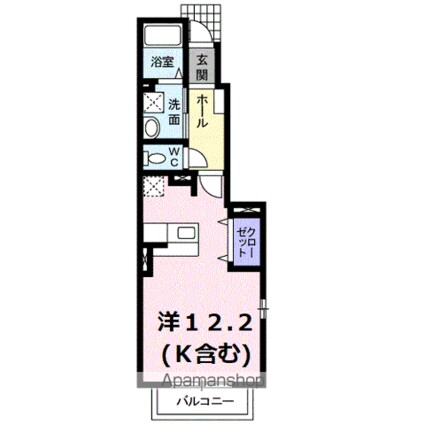 クオーレ　Ａ[1R/32.9m2]の間取図