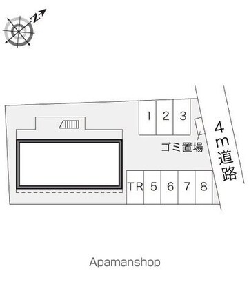 レオパレスパストラルＢ[1K/23.18m2]の配置図