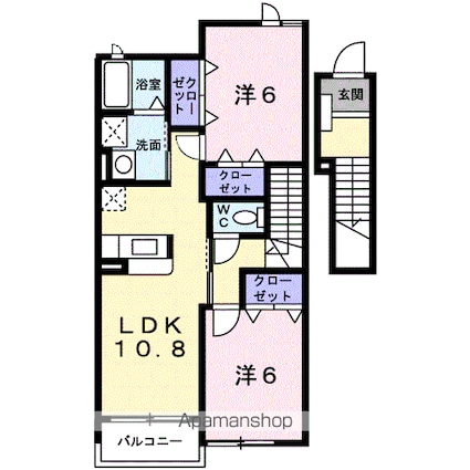 アバンツァート・ノース[2LDK/58.48m2]の間取図