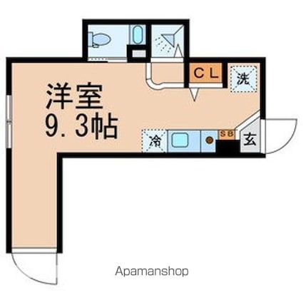 東京都豊島区南池袋１丁目[1R/19.13m2]の間取図