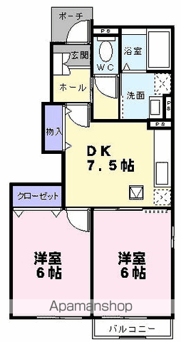 ヴェルタウンDの間取り写真