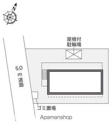 レオパレス鶴見三ツ池公園[1K/20.28m2]の配置図