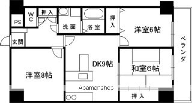 和歌山市小雑賀のマンションの間取り