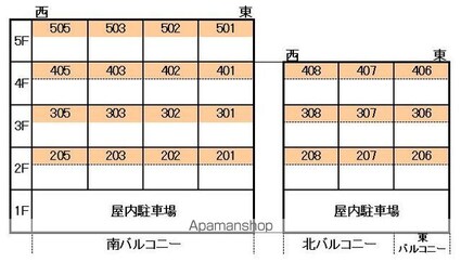 ペルルブランたるみ[1LDK/41.88m2]の配置図