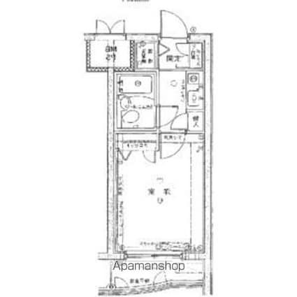 ウィンベルソロ世田谷赤堤[1K/18.66m2]の間取図