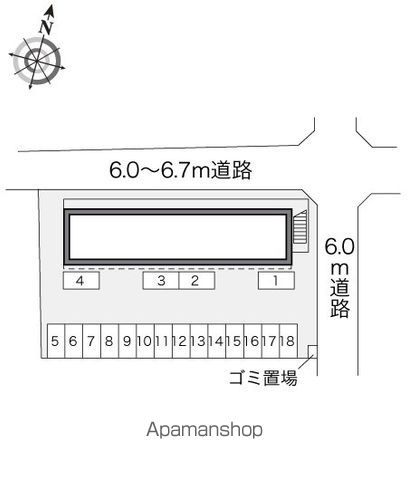 レオパレスクレール 208 ｜ 千葉県成田市三里塚光ケ丘1-342（賃貸アパート1K・2階・26.49㎡） その18