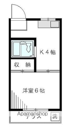 ハイムリバティ[1DK/22.68m2]の間取図