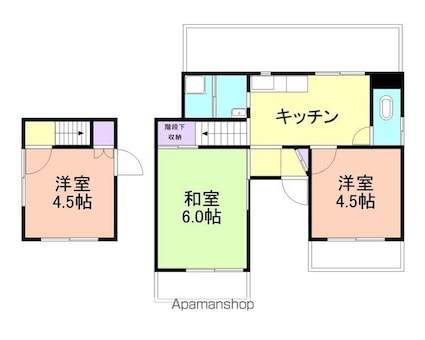和歌山県和歌山市太田[3K/42m2]の間取図