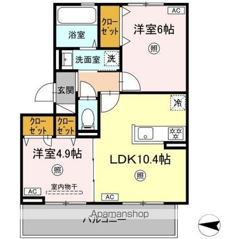 DーROOM八王寺町の間取り写真