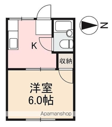 めぞん成合[1K/19.83m2]の間取図