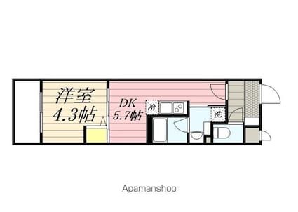 東京都板橋区徳丸１丁目[1DK/25.57m2]の間取図