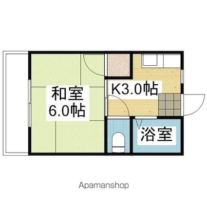 小坂東ハイツ[1K/19.44m2]の間取図