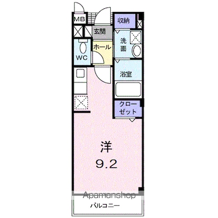 メゾン　カルム[1R/25.25m2]の間取図