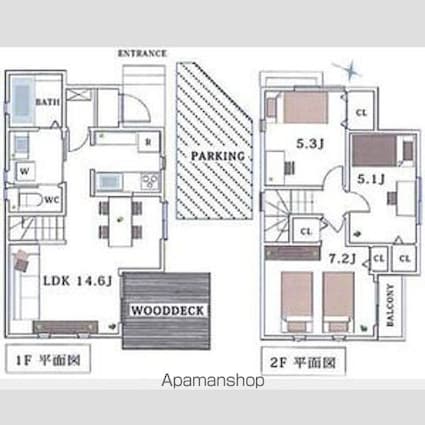 ガーデン上用賀ハウス　Ｂー０１[3LDK/71.63m2]の間取図