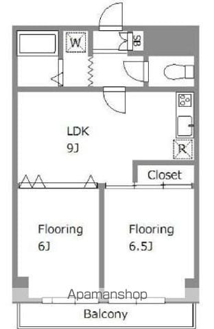 【目黒区大橋のマンションの間取り】