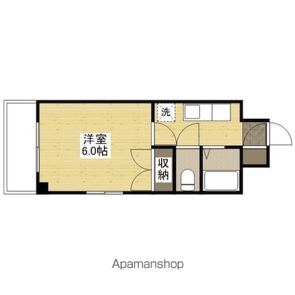 広島県広島市中区大手町５丁目[1K/17.6m2]の間取図
