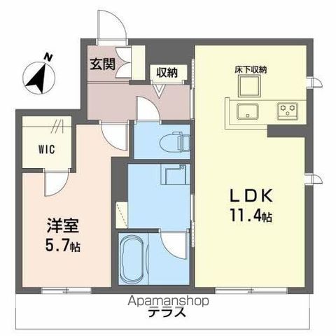 シャーメゾン アペルタ森北 B棟の間取り写真