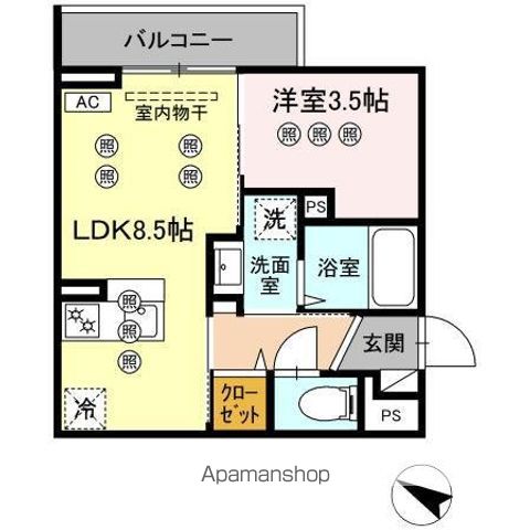 サンガーデン新山口 B棟の間取り写真