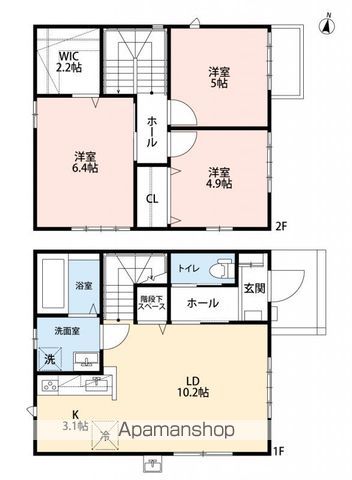篠栗線 篠栗駅 徒歩4分 2階建 新築の間取り写真