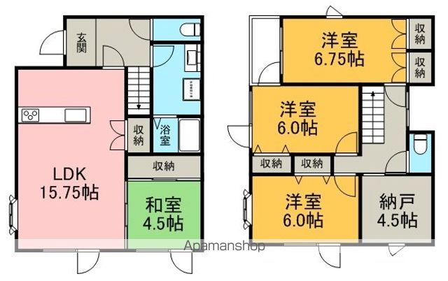 札幌市北区 2階建 築29年の間取り写真